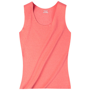 无痕保暖背心女加绒加厚德绒自发热紧身秋季打底上衣内搭内穿冬季