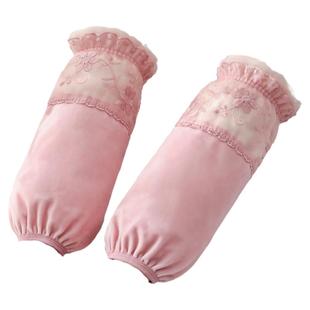 金丝绒袖套女2024新款秋冬防脏成人办公室加大长款羽绒服护袖专用