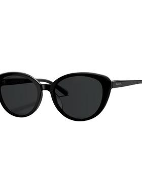 帕森复古白色猫眼框太阳镜女修颜显瘦防晒防紫外线墨镜PZ7819