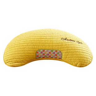 单人颈椎枕月牙形学生睡觉占用荞麦枕芯可拆洗成人助睡眠护颈低枕