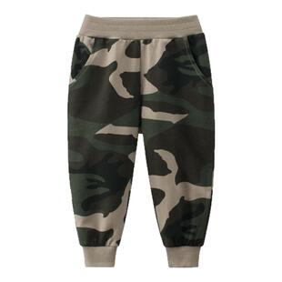 27kids品牌童装纯棉运动裤春秋裤子薄款男童春装收脚迷彩休闲长裤