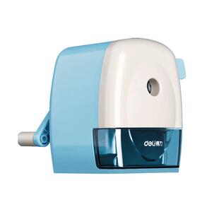 得力粗铅笔削笔器大口径卷笔刀0629绞笔刀手摇转笔刀大三角加粗洞洞笔粗孔削笔刀儿童小学生旋笔刀铅笔刀