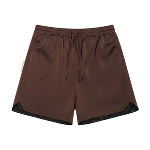 美国EVERLAST拳击运动短裤 透气宽松缎面速干耐磨健身训练三分裤