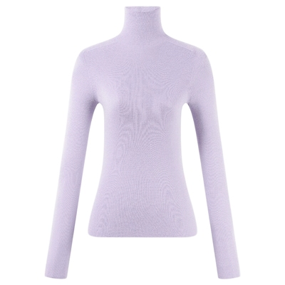 秋水伊人绵羊毛套头高领毛针织衫