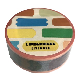 韩国Live work复古和纸胶带手帐日记本素材装饰贴纸手撕胶条10米