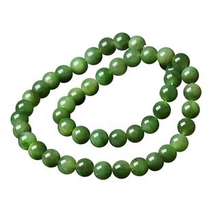 亲宝水晶猫眼苹果绿天然和田碧玉项链和田玉玉石饰品