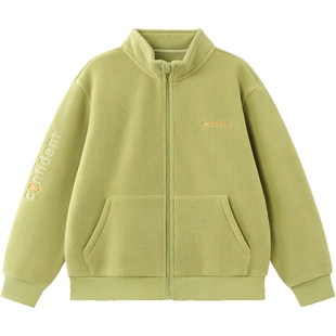 英氏儿童摇粒绒外套秋冬保暖男童中大童冬季新款休闲高领夹克卫衣