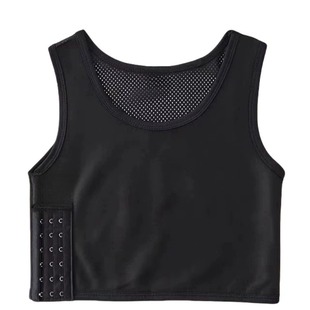 束胸 三排挂钩 短款无绷带加强塑胸衣 超平女学生运动背心