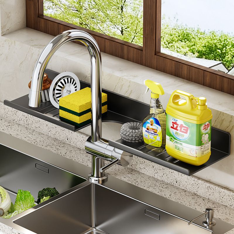 水龙头镜前置物架卫生间浴室洗漱壁挂免洗手台收纳托盘厨房打孔