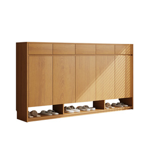 2025新款全实木鞋柜家用门口室内消毒鞋架客厅橡木大容量玄关柜