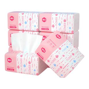 漫花400张8包抽纸纸巾家用整箱批实惠装餐巾纸厕纸纸面巾卫生纸
