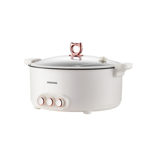 老爸评测电火锅三宫格多功能电热电炒锅大容量不粘电锅摩动