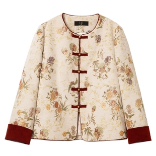 蓝语大码女装新中式国风红色套装保暖羽绒外套新年订婚旗袍连衣裙