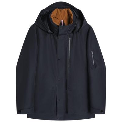 劲霸男装冬季新款男士中长版夹克羽绒服连帽保暖休闲外套VRJE4180