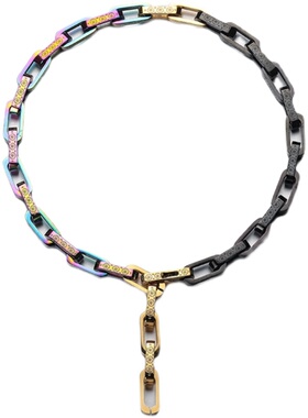 嘻哈潮个性淬火竹节钛钢男生