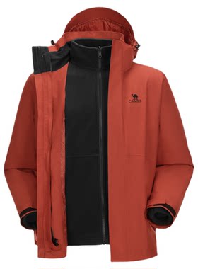 骆驼人生冲锋王三合一冲锋衣男女加绒加厚户外防风防水徒步登山服