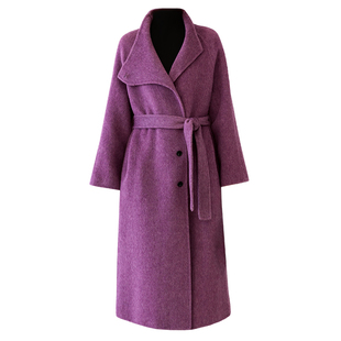 双面山羊绒大衣女2025秋冬新长款洋气质设计感呢子超细羊毛呢外套