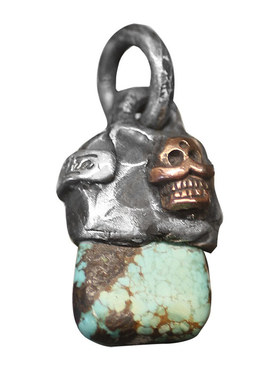 跋折罗VAJRA孤品松石银吊坠