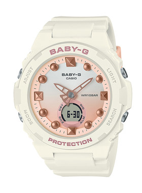casio卡西欧Baby-G时尚运动多功能马卡龙限量女表BGA-320石英表盘