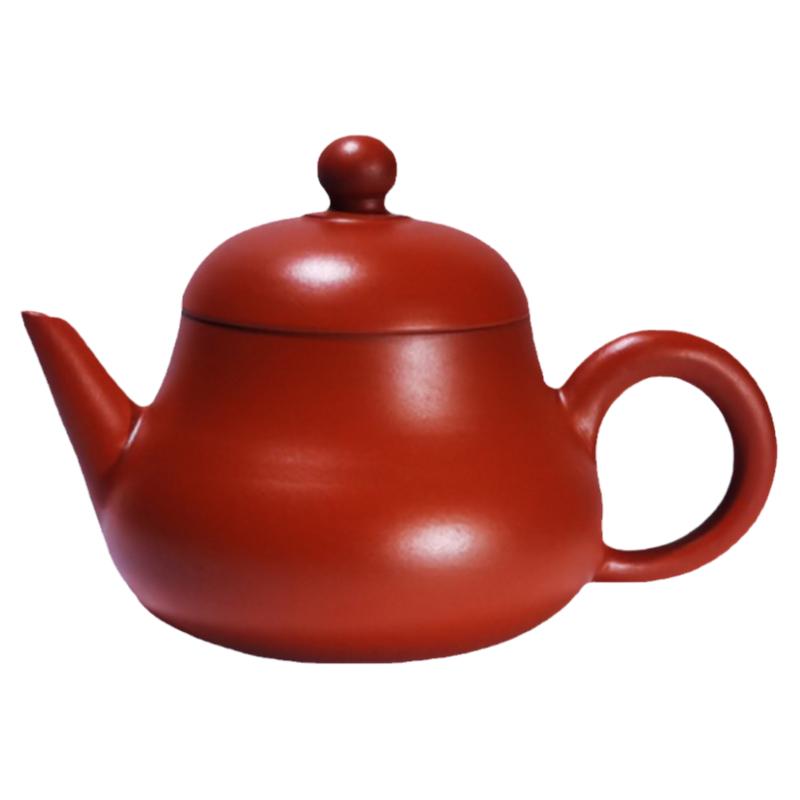 潮州朱泥壶章氏手拉壶迷你功夫小茶壶仿古梨形壶龙蛋壶可断水