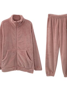 杜小宅珊瑚绒睡衣可外穿家居服