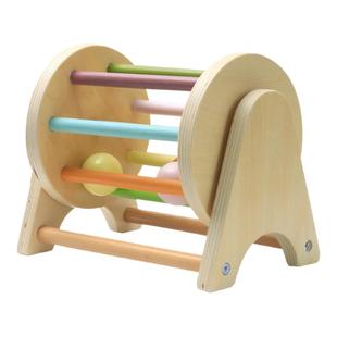 蒙氏教具木质滚动鼓幼儿园榉木纺织鼓科教益智早教玩具宝宝礼物6M