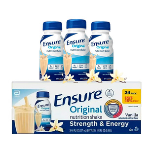 美国雅培成人大安素术后恢复蛋白质营养液体奶237ml*24瓶香草味
