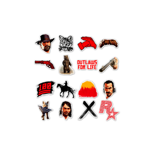 TLP套贴 R星Rockstar荒野大镖客2救赎Red Dead单机游戏喷漆标志贴