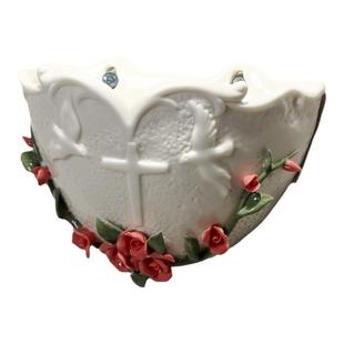 陶瓷圣水池挂件手工十字架摆设教堂工艺品雕像恩典摆件圣诞节礼品