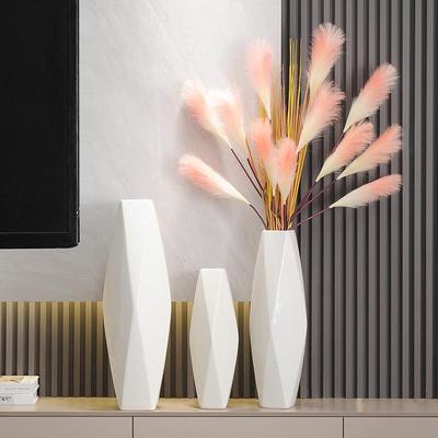 高级感简约花瓶摆件陶瓷芦苇花组合插花客厅电视柜旁边大落地装饰