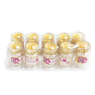 10盒装家居用品餐厅创意双头尖细天然环保一次性竹牙签便携式竹制