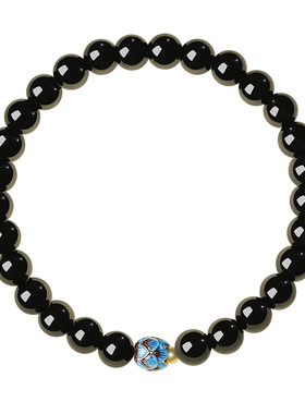 宫里上新黑曜石净心手链