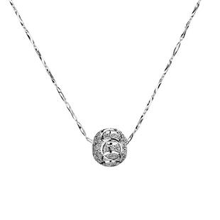 限量秒杀 纯银色项链999转运珠吊坠镀银饰品送女友老婆生日礼物