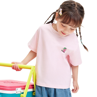 巴拉巴拉儿童短袖t恤一家三口亲子装夏装新款童装洋气纯棉母女装