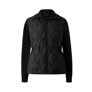 【90%鹅绒+绵羊毛】PRICH时尚针织拼接收腰羽绒服冬季新款女