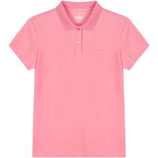 特步短袖t恤女Polo衫官方正品夏季翻领速干T恤透气冰丝运动上衣女