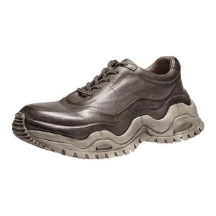 dreambox钧博男士新款厚底增高老爹鞋水洗马皮做旧复古时尚休闲鞋