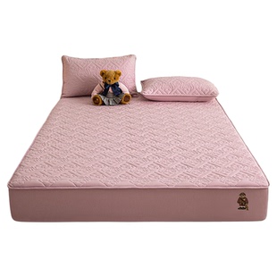 TeenieWeenie冬季加厚夹棉床笠单件全棉抗菌床垫保护套床罩全包