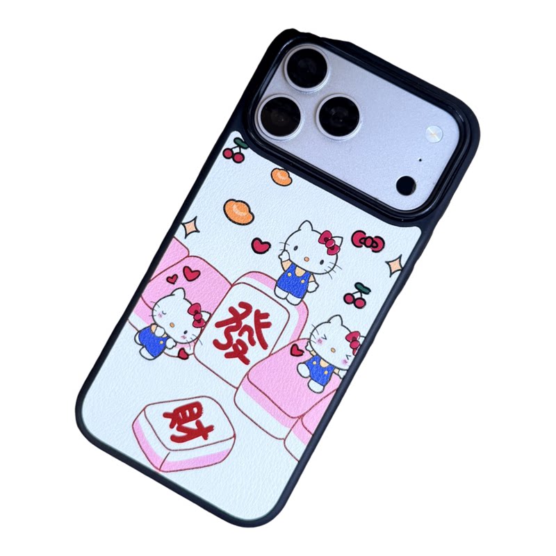 发财HelloKitty麻将ins风手机壳