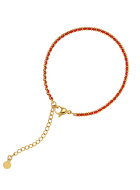 编珠红绳手链手工新年红色