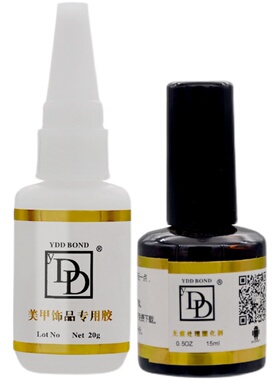 美甲dd胶水钻石甲片指甲饰品贴合