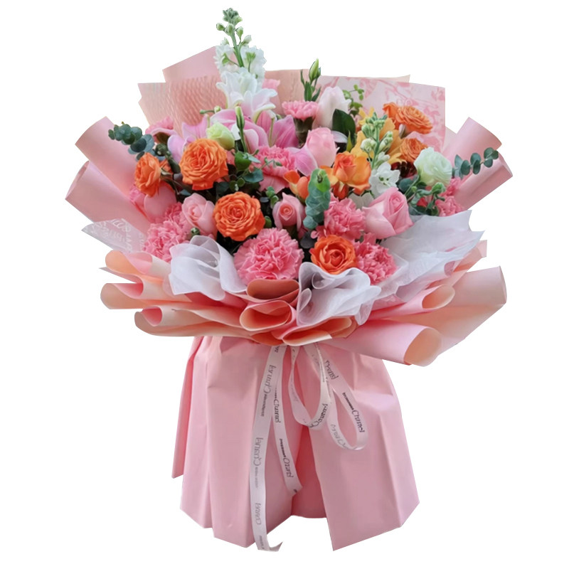 百合康乃馨混搭花束同城速递兰州
