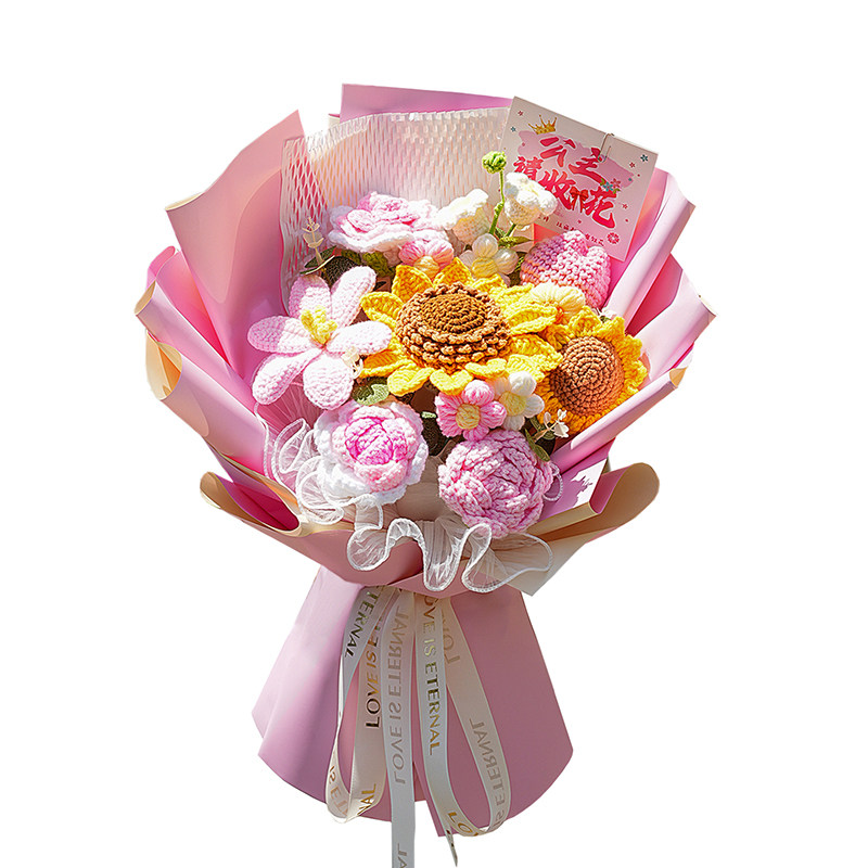 永生花束针织成品生日毕业礼物