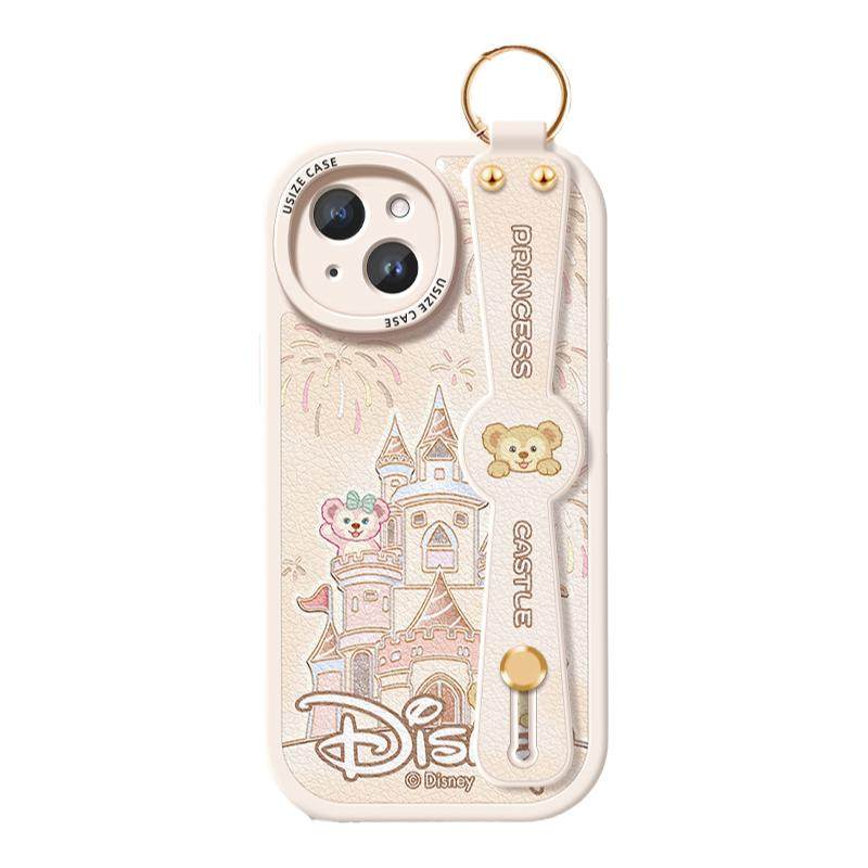 适用iPhone15手机壳新款苹果14ProMax迪士尼城堡ip13斜挎12mini全包11挂脖xr防摔8挂绳6s卡通s