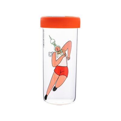 玻璃吸管杯女夏季大容量水杯