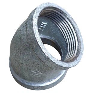 玛钢镀锌45度弯头直弯内外丝弯头11.25度22.5度弯头消防水暖管件