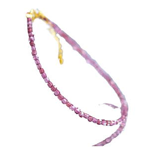 石榴石手链女s925银轻奢小众设计感水晶散珠子串珠手串小方糖项链