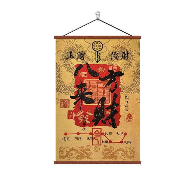八方来财办公室招财旺运装饰画