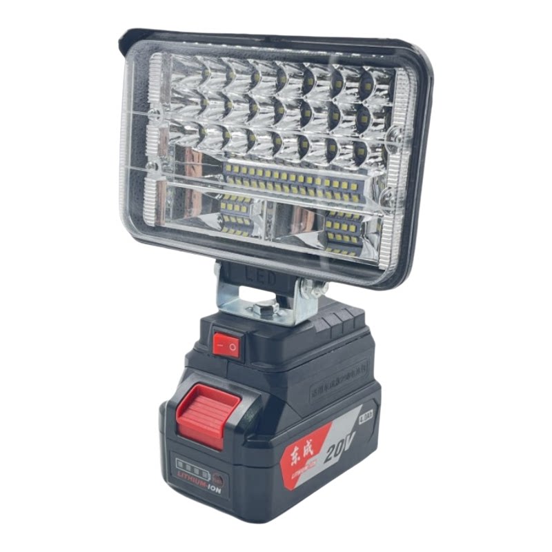 12v-80v通用东成锂电池工作灯18V20V电池LED夜钓应急维修照明灯