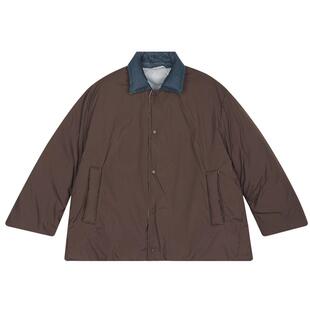 蓬马大童羽绒服翻领纽扣复古夹克式秋冬装男女儿童pomme de terre